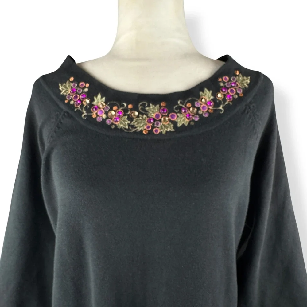 Bob Mackie Wearable Art Womens Size Small Knit Sweater Dress Embellished Jeweled - Picture 8 of 16